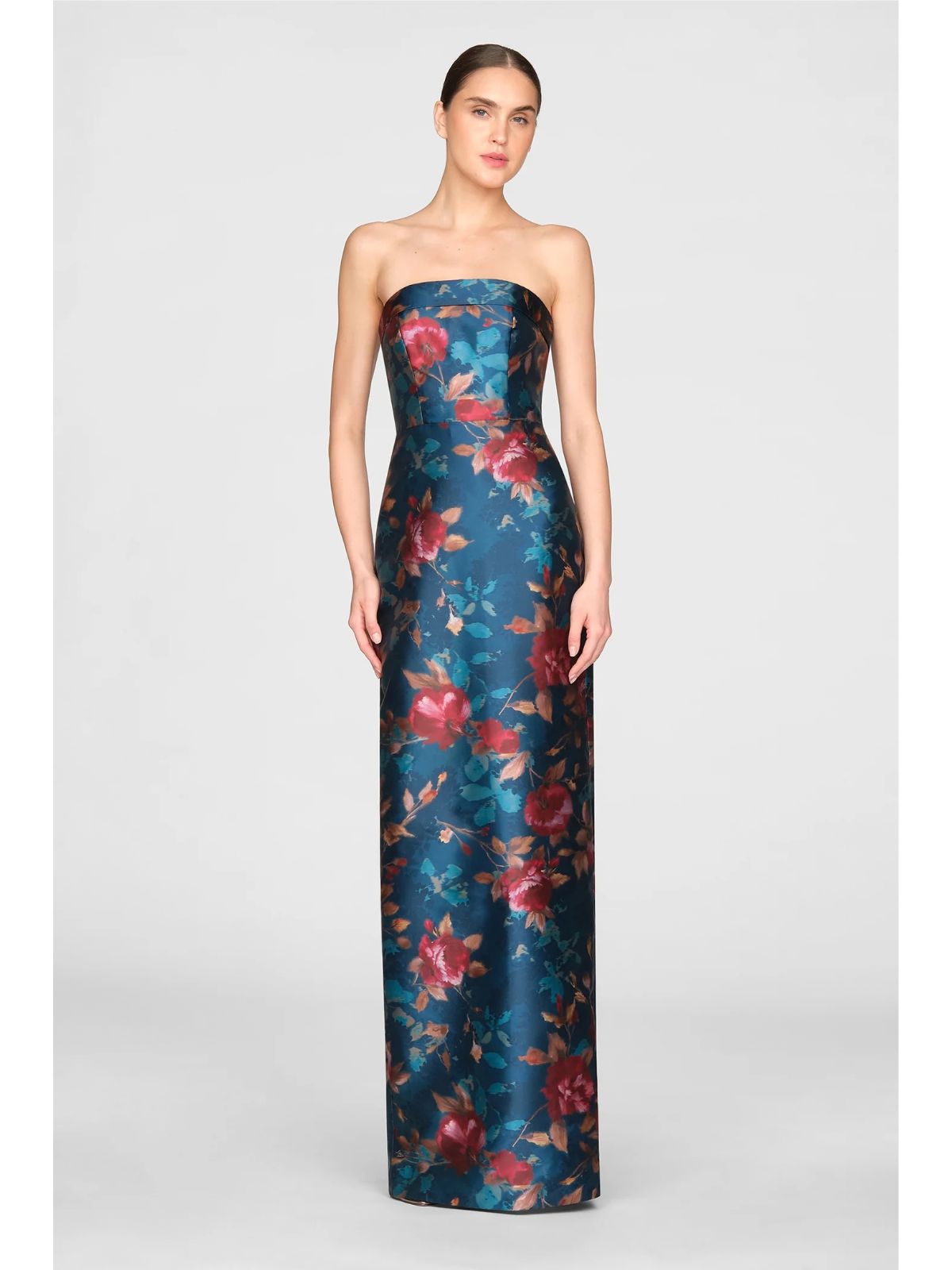 Theia Cleo Strapless Column Gown