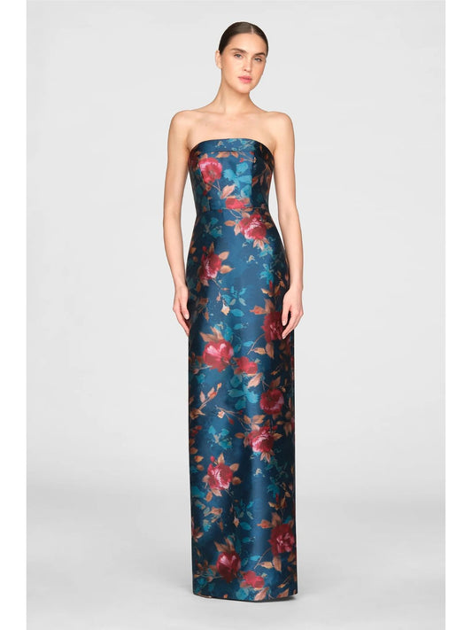 Theia Cleo Strapless Column Gown