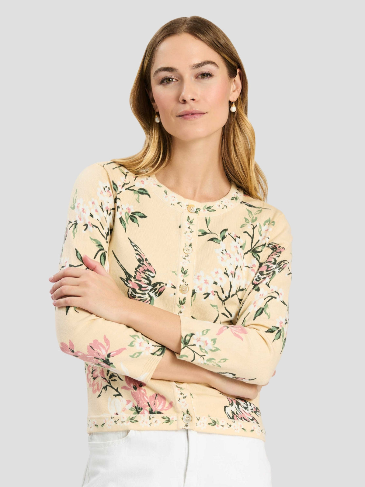 24101EE-Cindy Starling Floral Cardigan