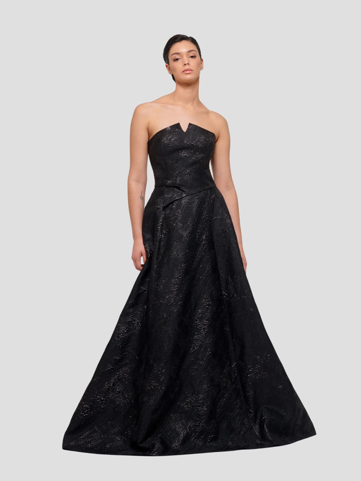 Strapless Barcade Long Gown