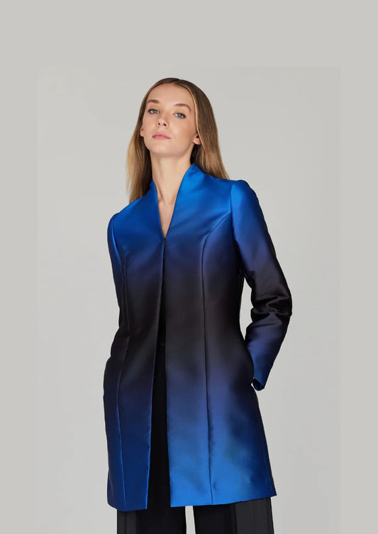 Hyacinth Print High Neck Duster