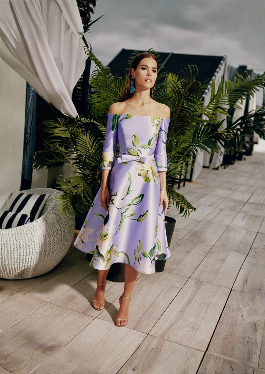 Off-the-Shoulder Floral Dress