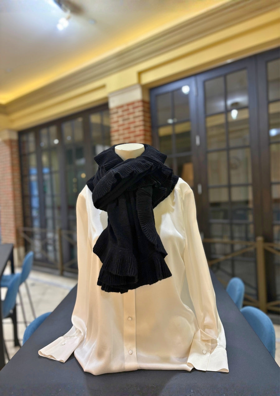Cashmere Wrap with Ruffles