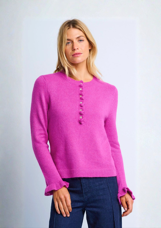The Allure Henley- Hot Orchid