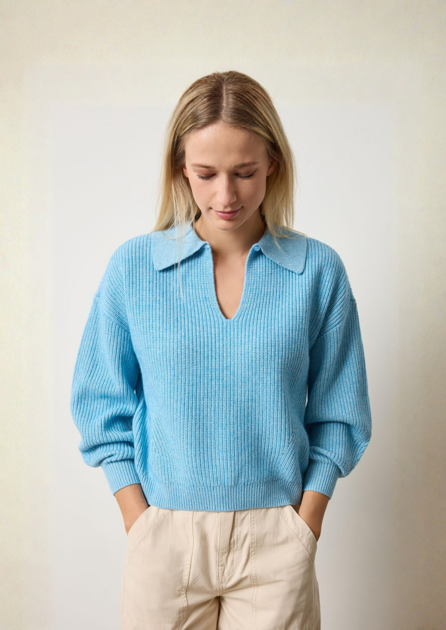 Keyhole Rib Sweater