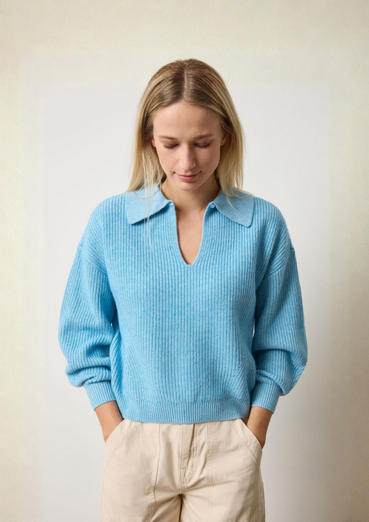 Keyhole Rib Sweater