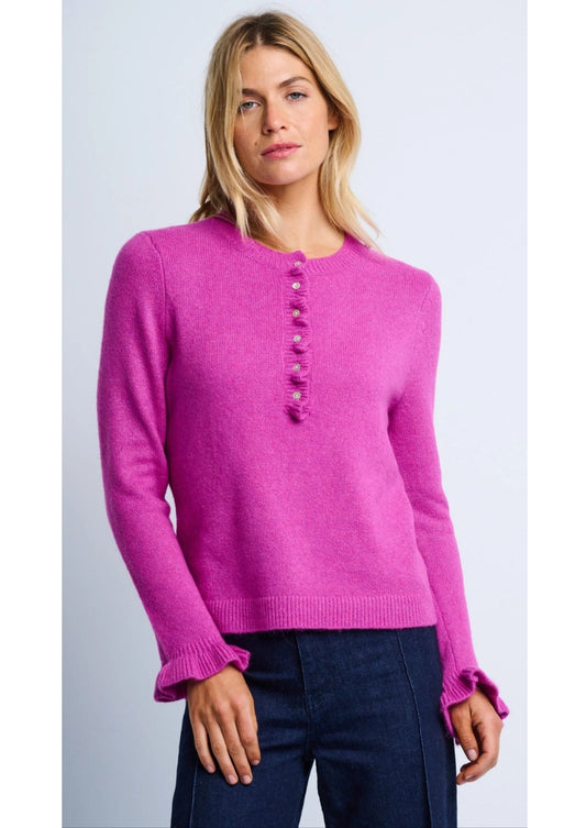 THE Allure Henley- Hot Orchid