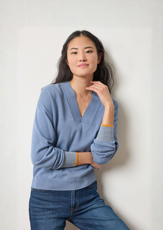 V-Neck Pullover Sweater