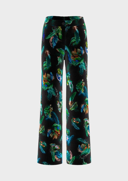 WARRI Velvet Trousers with Print