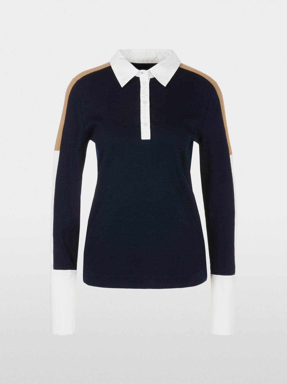 Polo Shirt with Color Blocking