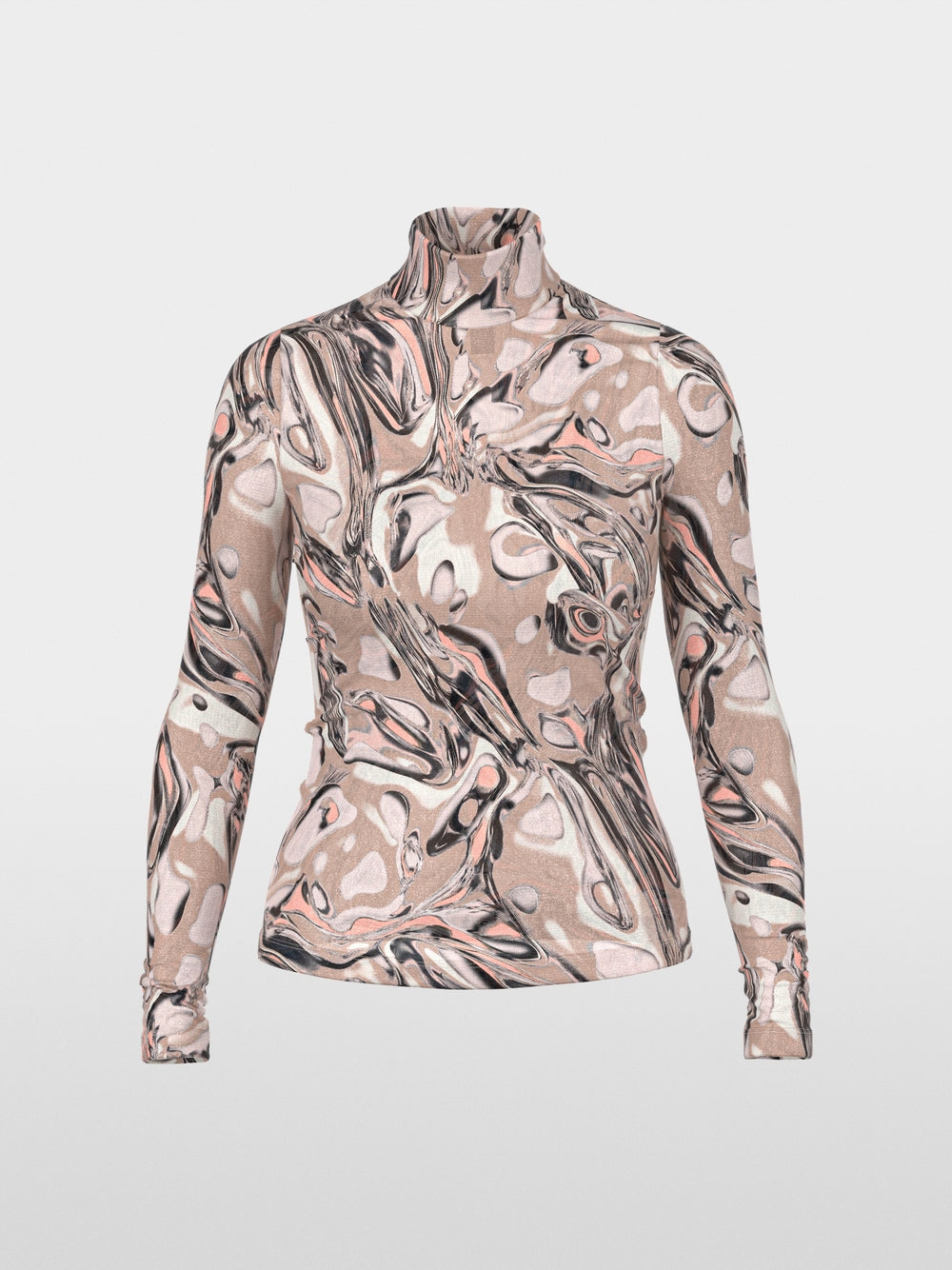 Marc Cain #BS4807J02 Super-stretch Shirt with Magma Print