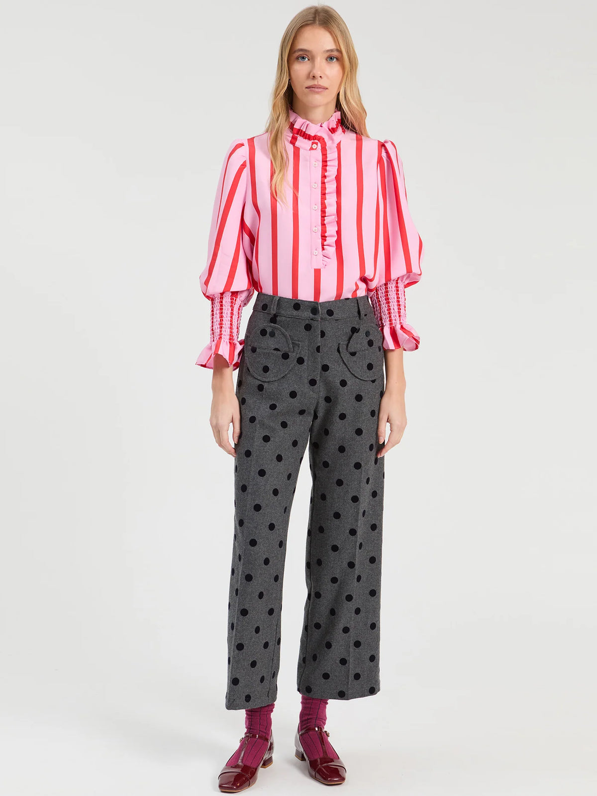 Vilagallo #33938 Volanta Shirt with Ruffles